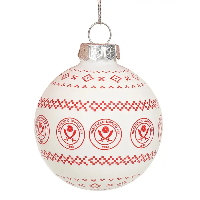 4PK Fairisle Bauble pictured from a alternate angle