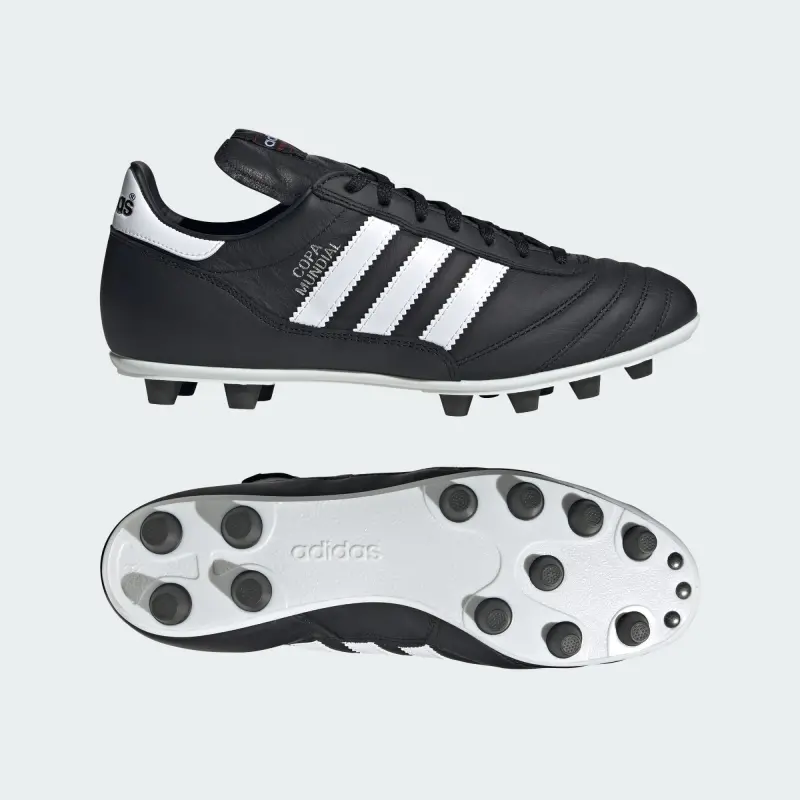 main product shot featuring Adidas Copa Mundial FG Cloud White Core Black Gold Metallic