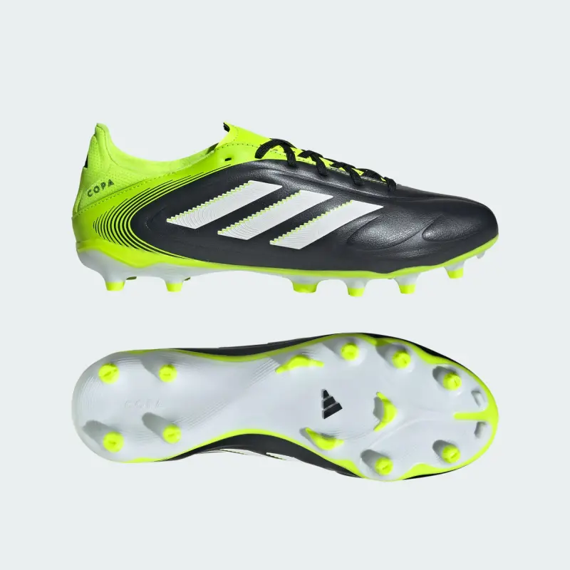 Adidas Copa Pure 3 League FG/MG Core Black Cloud White Lucid Lemon visual highlighting the main view