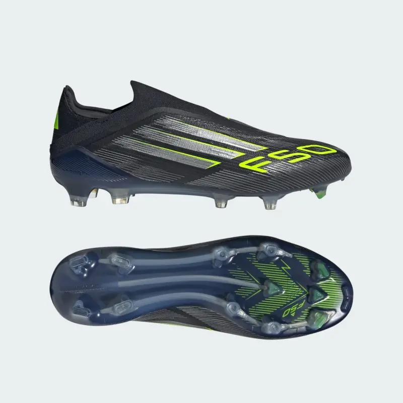 Adidas F50 Elite Laceless FG Core Black Iron Metallic Lucid Lemon product image, main