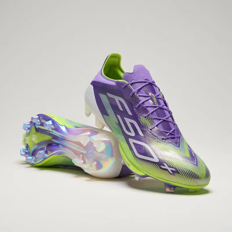 main product shot featuring Adidas F50+ FG Radiant Blaze Pack