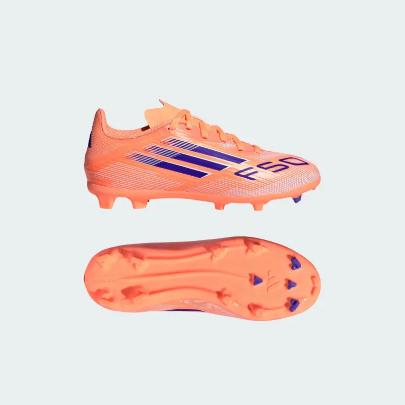 main view of Adidas F50 League FG/MG Coral Blaze Pack (Kids)