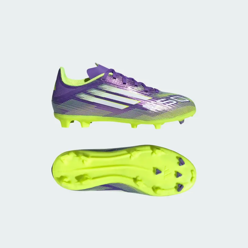 Shop image of Adidas F50 League FG/MG Purple Rush Cloud White Lucid Lemon (GS) in main view