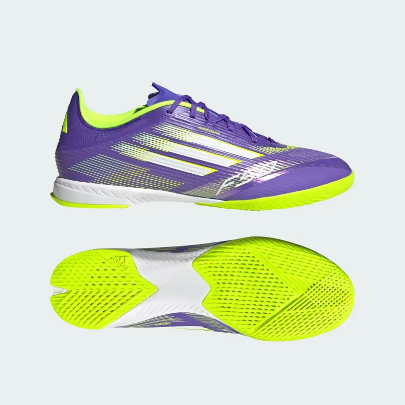 Detailed main image of Adidas F50 League Indoor Purple Rush Cloud White Lucid Lemon
