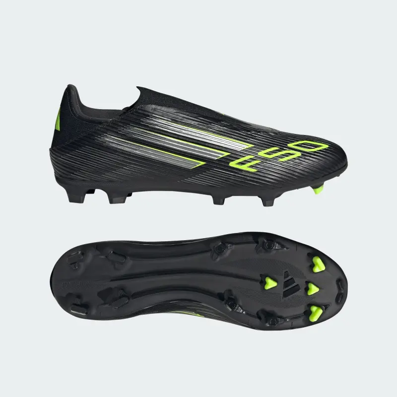 main photo showcasing Adidas F50 League Laceless FG/MG Electric Stealth Pack