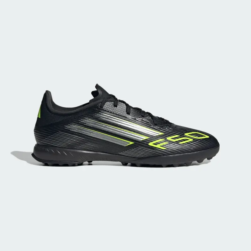 Adidas F50 League Turf Core Black Iron Metallic Lucid Lemon shown in a alternate product photo