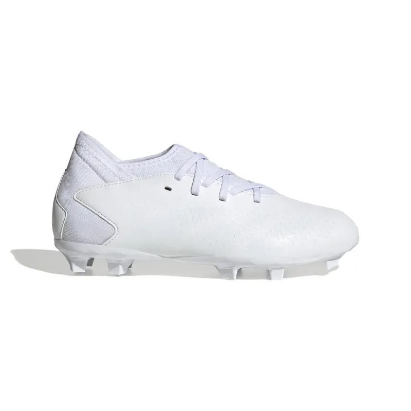 Adidas Predator Accuracy.3 FG Jr (White/White) | Main View Adidas Predator Accuracy.3 FG Jr (White/White) visual highlighting the main view