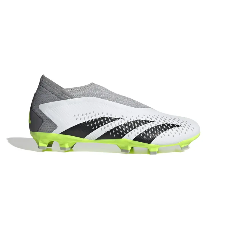 Adidas Predator Accuracy.3 Laceless FG (White/Lime) – Product Photo 1 Adidas Predator Accuracy.3 Laceless FG (White/Lime) visual highlighting the main view