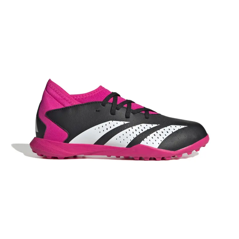 Adidas Predator Accuracy.3 Turf Jr (Black/Pink) | Main Product Photo main product shot featuring Adidas Predator Accuracy.3 Turf Jr (Black/Pink)