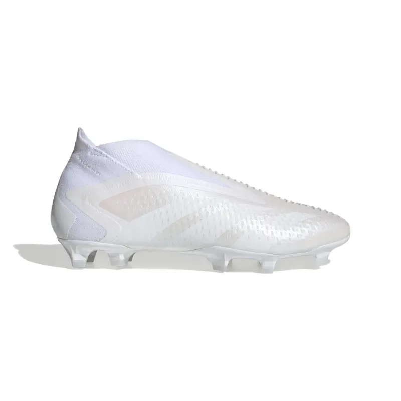 Main View of Adidas Predator Accuracy+ FG (White/White) main photo showcasing Adidas Predator Accuracy+ FG (White/White)