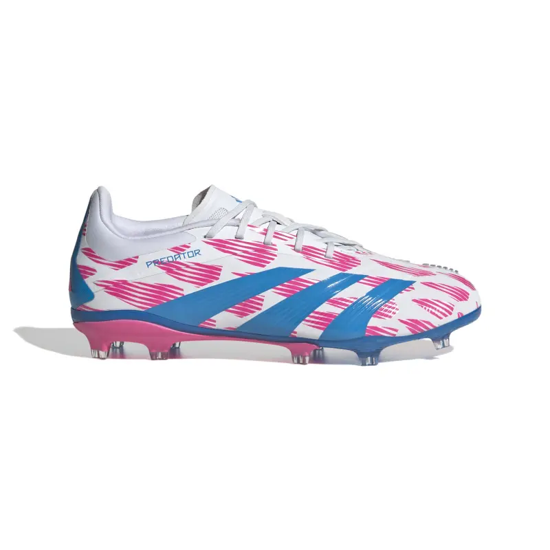 Adidas Predator Elite FG Jr (White/Blue/Pink) | Main Product Photo Adidas Predator Elite FG Jr (White/Blue/Pink) displayed in a main image