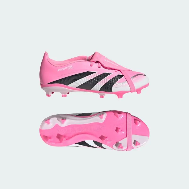 Adidas Predator League Fold-Over Tongue FG/MG David Beckham Beam Pink (Kids) – Main Detail Photo Shop image of Adidas Predator League Fold-Over Tongue FG/MG David Beckham Beam Pink (Kids) in main view