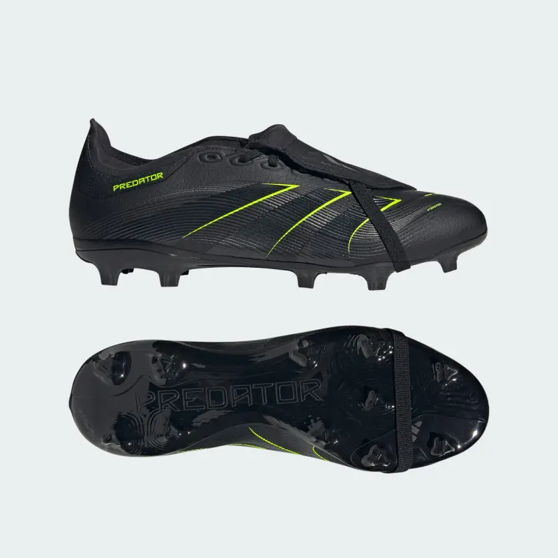 Adidas Predator League Fold-Over Tongue FG/MG Electric Stealth Pack | Image 1 – Main main photo showcasing Adidas Predator League Fold-Over Tongue FG/MG Electric Stealth Pack