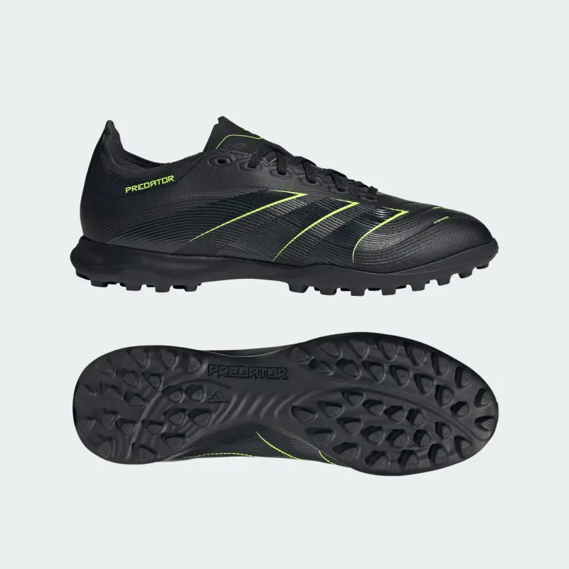 Main Product Shot | Adidas Predator League Turf Core Black Carbon Lucid Lemon Adidas Predator League Turf Core Black Carbon Lucid Lemon displayed in a main image