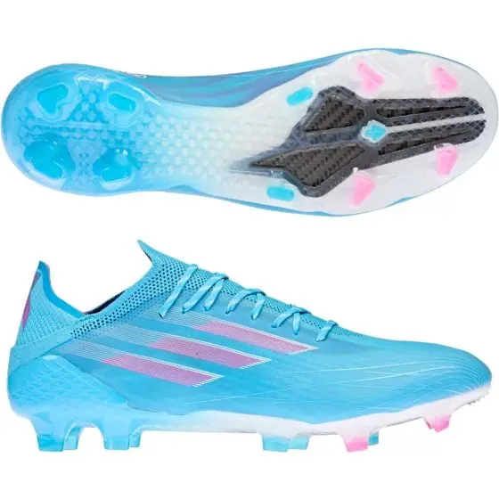 main photo showcasing Adidas X Speedflow.1 FG Soccer Cleats | Sapphire Edge Pack
