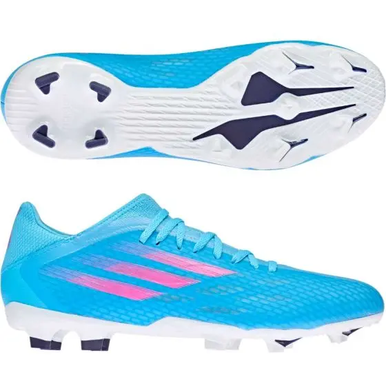 main product shot featuring Adidas X Speedflow.3 FG Soccer Cleats | Sapphire Edge Pack