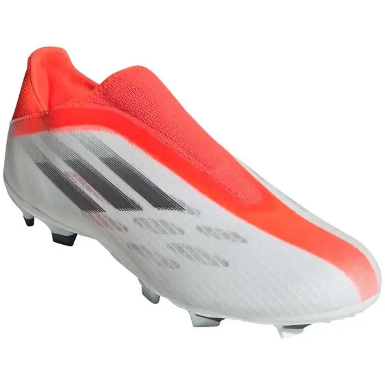 alternate product shot featuring Adidas X Speedflow.3 LL FG Soccer Cleats | White Spark Pack