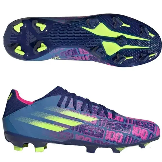 Adidas X Speedflow Messi.3 FG Soccer Cleats pictured from a main angle