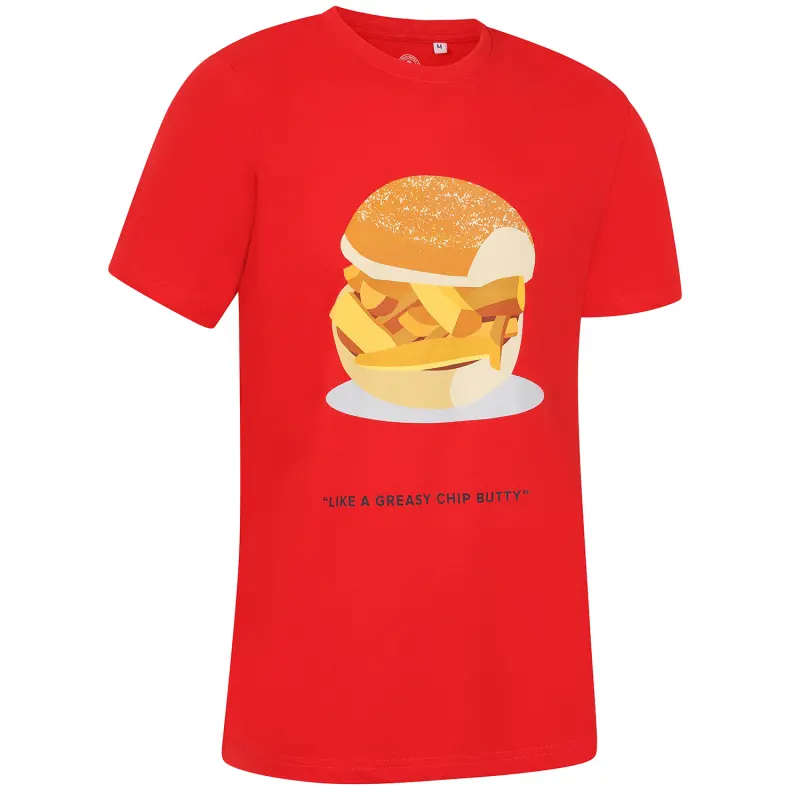 Closer look at Adult Chip Butty Tee Red, alternate