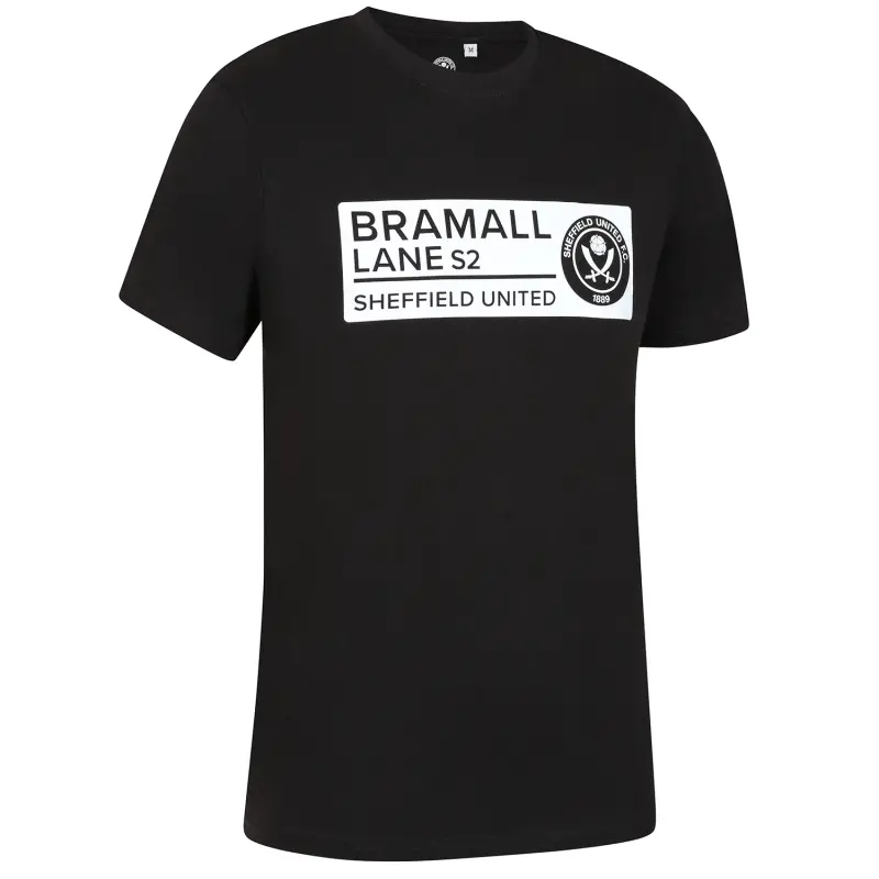 Adult Dalton Street Sign Tee Black shown in a alternate product photo