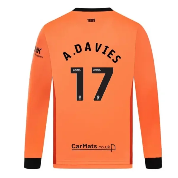 Adult GK Orange L/S Shirt 24/25 - 17 A.DAVIES visual highlighting the main view