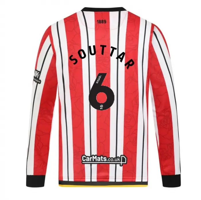 main view of Adult Home Shirt L/S 24/25 - 6 SOUTTAR