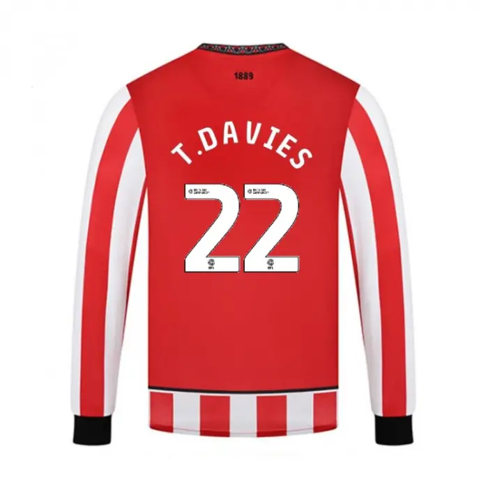 Adult Home Shirt L/S 25/26 - 22 T.DAVIES displayed in a main image