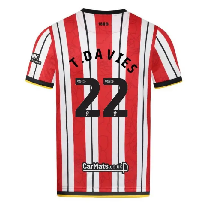 Adult Home Shirt S/S 24/25 - 22 T.DAVIES displayed in a main image