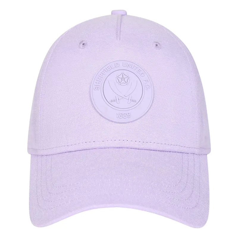 main view of Chambray Purple Crest Cap