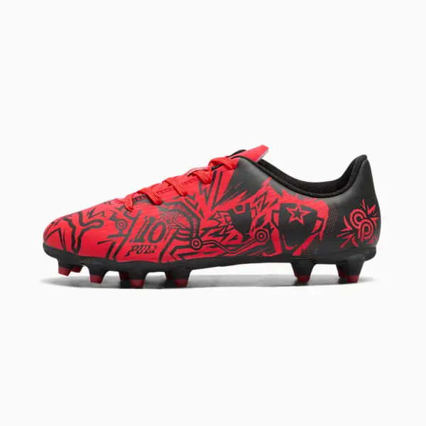 main product shot featuring Christian Pulisic x Puma Tacto 2 FG AG Big Kid 'CP10 Pack - Red Black'