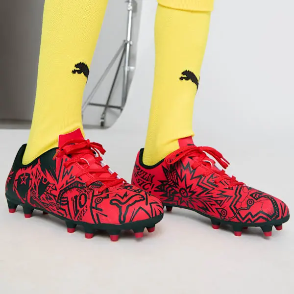 alternate view of Christian Pulisic x Puma Tacto 2 FG AG Big Kid 'CP10 Pack - Red Black'