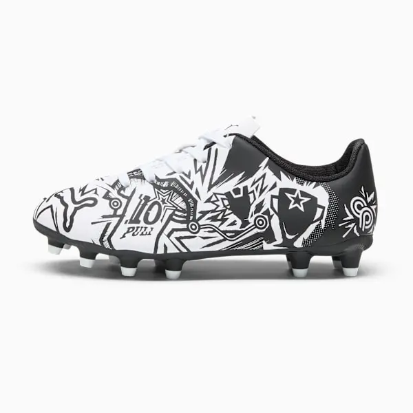 Christian Pulisic x Puma Tacto 2 FG AG Big Kid 'CP10 Pack - White' visual highlighting the main view