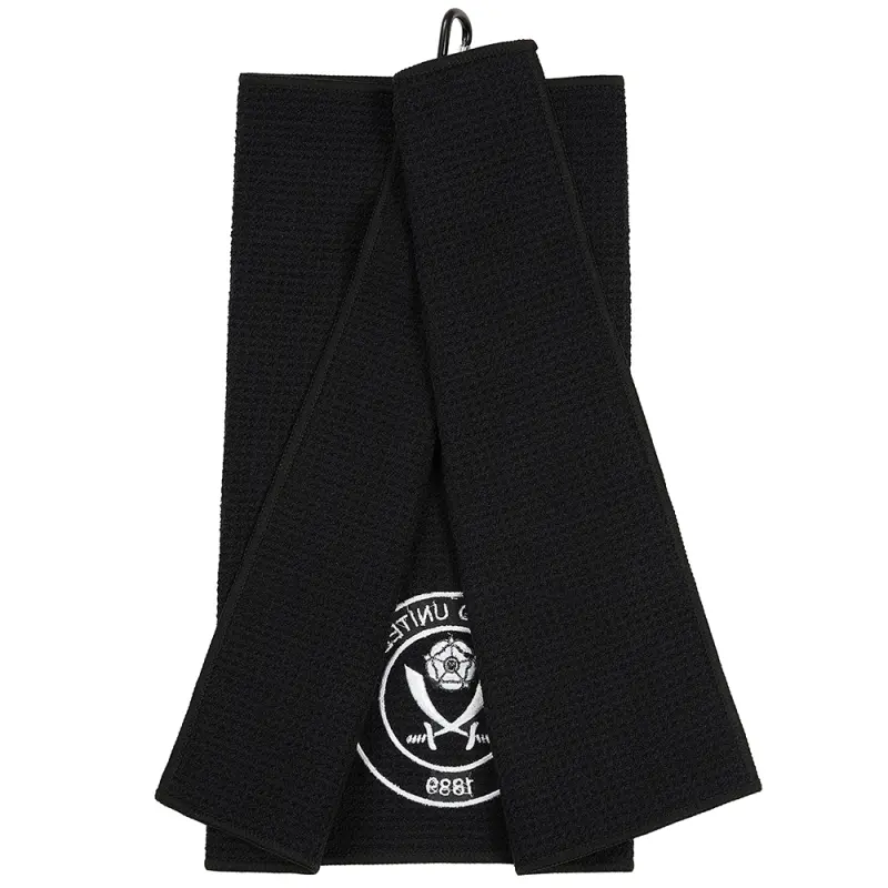 Club Crest Golf Towel pictured from a alternate angle