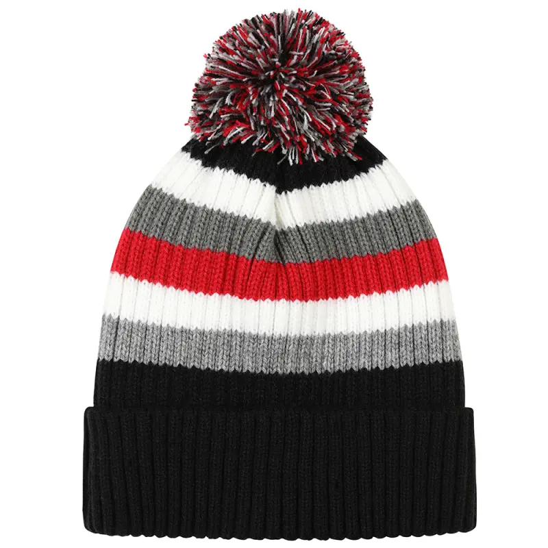 Club Stripe Bobble Hat displayed in a alternate image