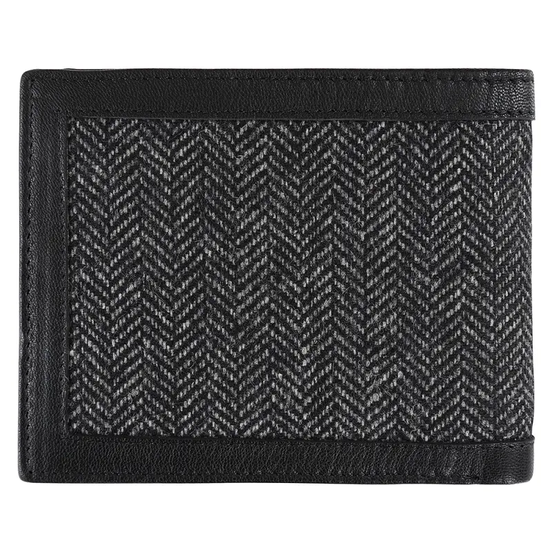 Herringbone Crest Wallet pictured from a alternate angle