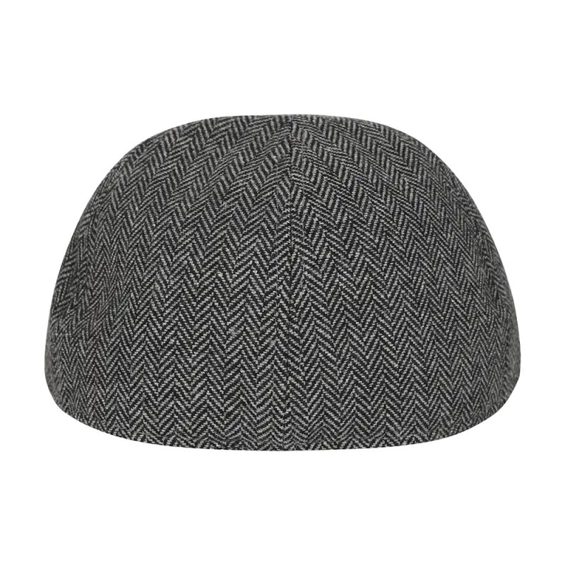 alternate view of Herringbone Flat Cap