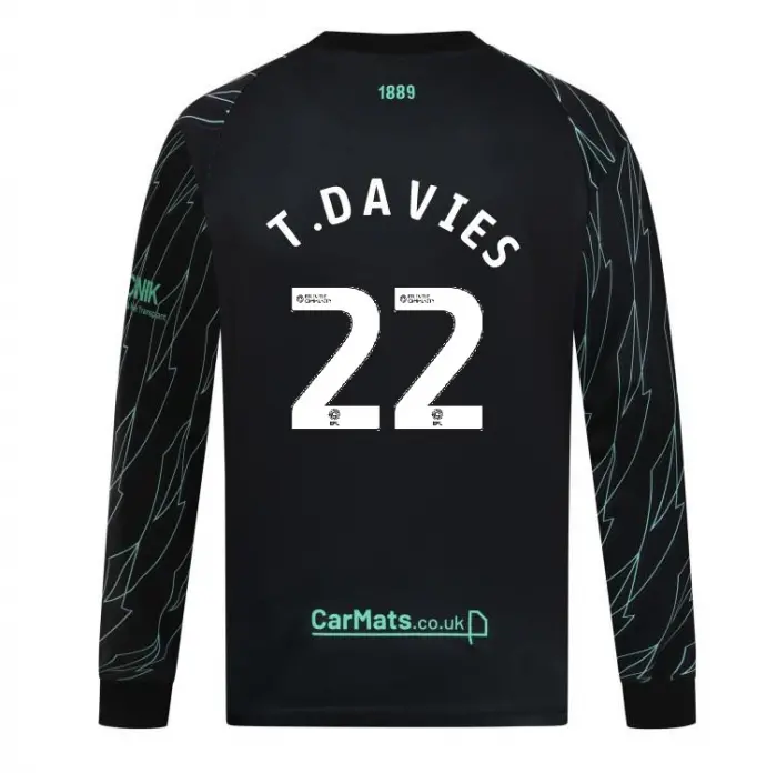 Junior Away Shirt L/S 24/25 - 22 T.DAVIES pictured from a main angle