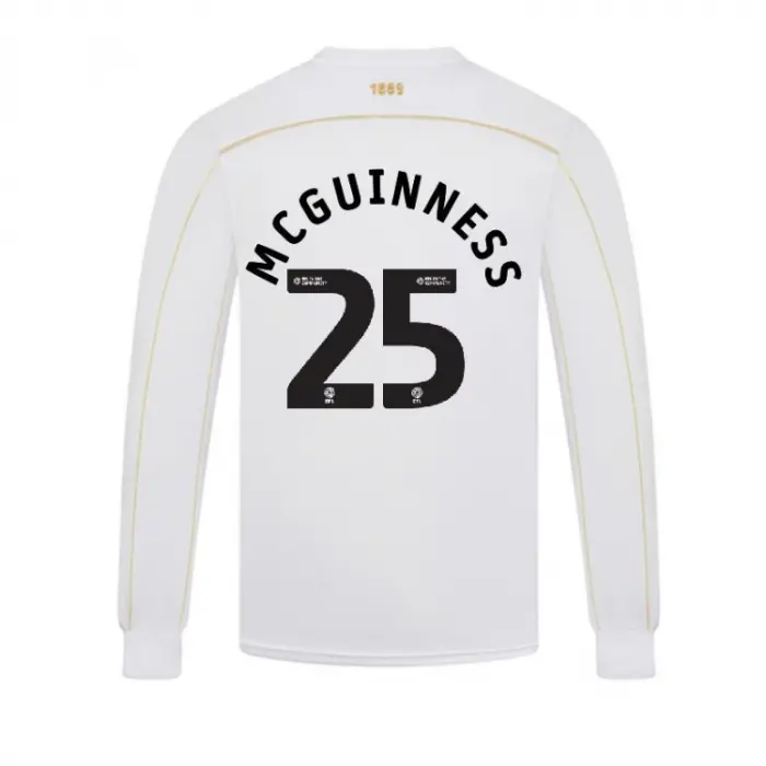 main product shot featuring Junior Away Shirt L/S 25/26 - 25 McGUINNESS