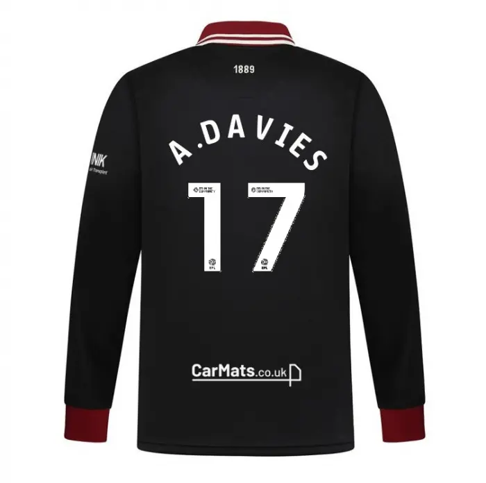 Junior GK Black L/S Shirt 24/25 - 17 A.DAVIES visual highlighting the main view