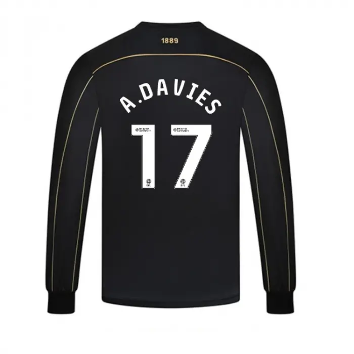 Junior GK Black L/S Shirt 25/26 - 17 A.DAVIES shown in a main product photo