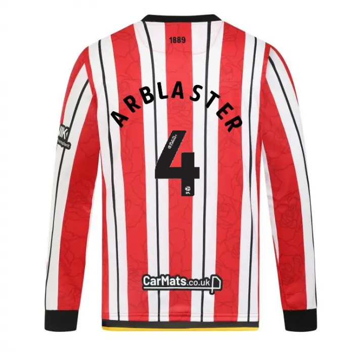 main product shot featuring Junior Home Shirt L/S 24/25 - 4 ARBLASTER