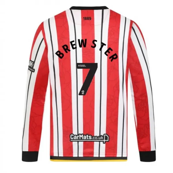 main product shot featuring Junior Home Shirt L/S 24/25 - 7 BREWSTER