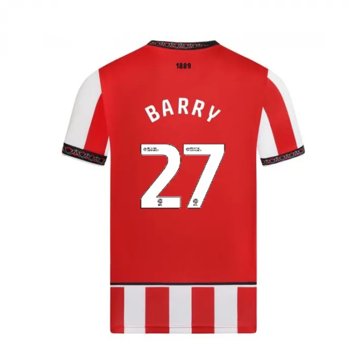 main product shot featuring Junior Home Shirt S/S 25/26 - 27 BARRY