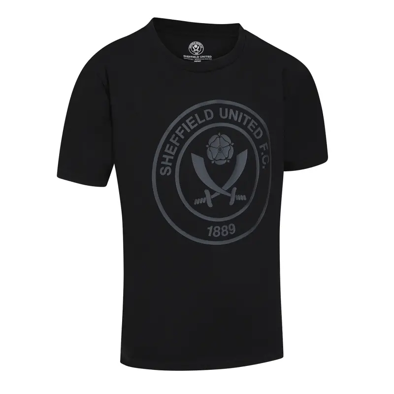 alternate product shot featuring Junior Sheffield United Crest Tee Black