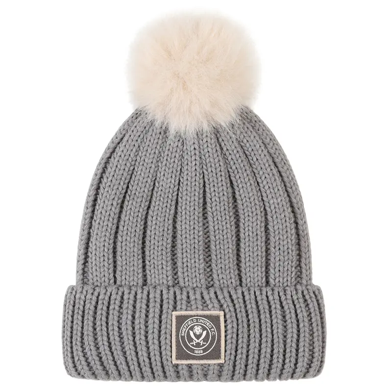 Ladies Fur Bobble Hat pictured from a main angle