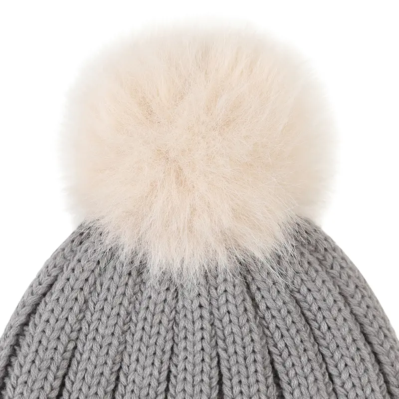 Detailed alternate image of Ladies Fur Bobble Hat