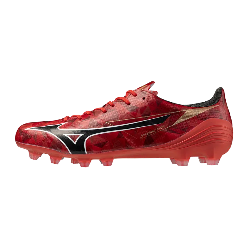 Mizuno MIZUNO ALPHA II ELITE MORELIA 40th Red/Black/Gold displayed in a main image
