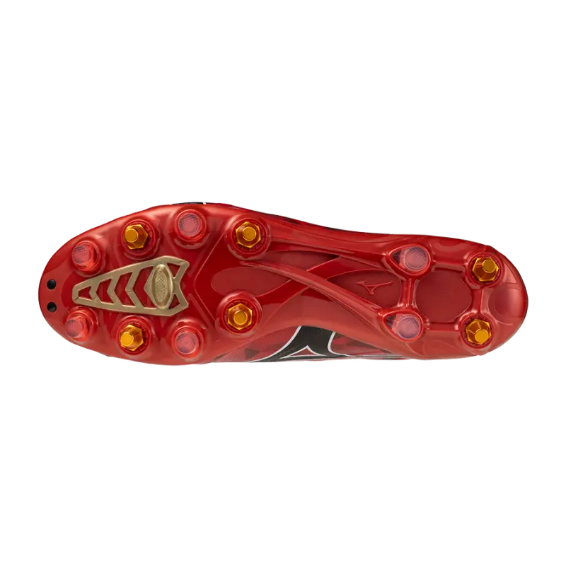alternate product shot featuring Mizuno MIZUNO ALPHA II JAPAN MIX MORELIA 40th Red/Black/Gold