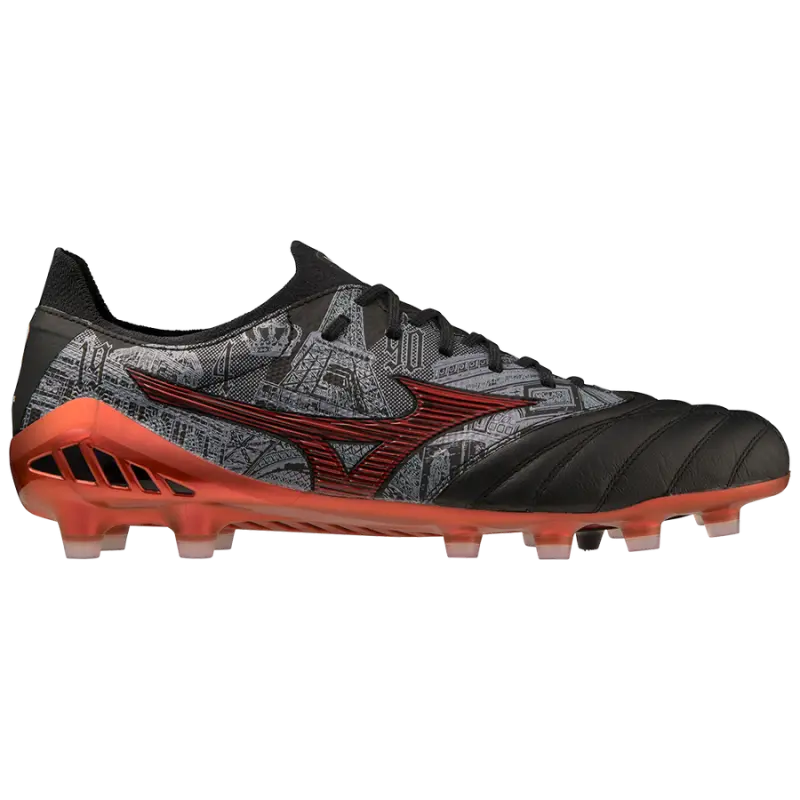 Mizuno MORELIA NEO III B SR4 JAPAN - Limited Edition Black/High Risk Red/Blk visual highlighting the alternate view