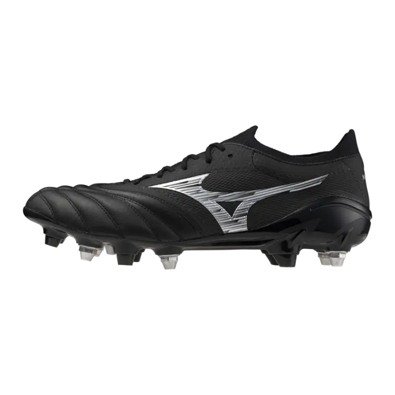 Mizuno MORELIA NEO IV BETA JAPAN MIX Black/Galaxy Silver/Black pictured from a main angle